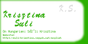 krisztina suli business card